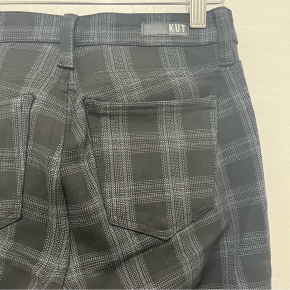 Kut From The Kloth Plaid Donna Ankle Skinny Stretch Jeans Size 0 - Picture 5 of 8